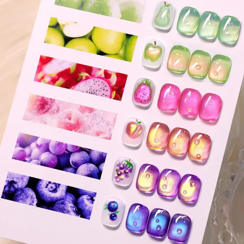 Miniatura 14 de Born Pretty - Esmalte de uñas en gel magnético Cat, set de esmalte de uñas de gel brillante retro magnético de 6 colores, kit de esmalte de uñas Oda