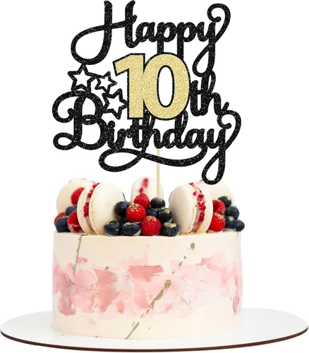 Miniatura 11 de 1 Pieza Feliz Cumpleaños 60 Decoración Superior para Pastel Negro Dorado con Purpurina Brindis por 60 Años Palillo para Pastel de Cumpleaños 60