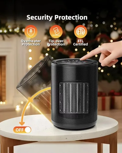 Miniatura 6 de ZAFRO Calentadores de Espacio Pequeño para uso en interiores, Ventilador de Calentadores Eléctricos Portátiles con termostato y control remoto