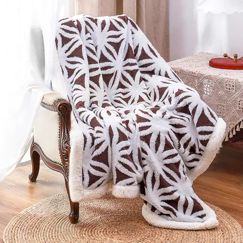 Miniatura 12 de LOMAO – Manta de vellón sherpa, suave y mullida de doble faz para sillón, sofá o cama (negro, 51 x 63 pulgadas)