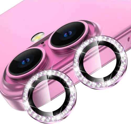Miniatura 17 de YWXTW Protector de lente de cámara para iPhone 15/15 Plus/16e/ 17e, anillo de metal antiarañazos individual protector de pantalla de vidrio templado