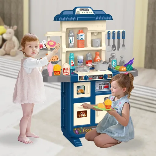 Miniatura 6 de Doloowee Juego de cocina para niños, juguete de cocina para niños pequeños de 3 a 5 años con más de 40 accesorios, juego de cocina de juguete
