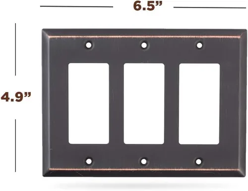 Miniatura 2 de Placa de pared de acero plana, color bronce