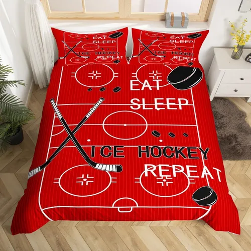 Miniatura 6 de jejeloiu Juego de ropa de cama de fútbol para niños, tamaño individual, juego de funda de edredón de fútbol para niños y niñas, funda de edredón