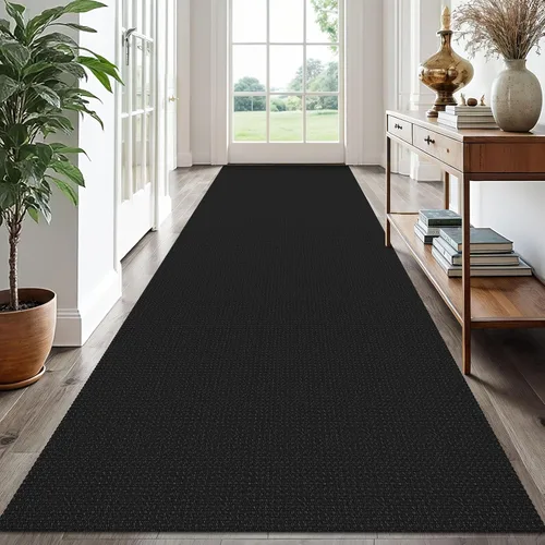 Miniatura 98 de EARTHALL Alfombra de pasillo 3x14 pies, alfombras lavables extra largas para pasillos, tejidas, antideslizante, alfombra trenzada para entrada