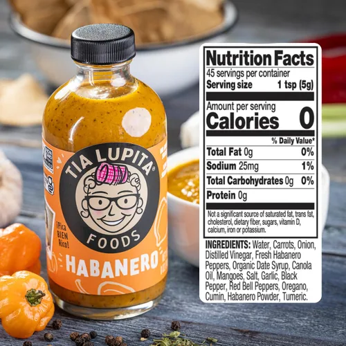 Miniatura 2 de Tia Lupita Salsa picante Habanero de 8 onzas (paquete de 2) hecha con pimientos habanero, sabor sabroso, especias medianas, dulce, todo natural, sin