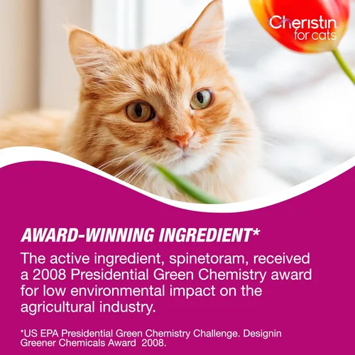 Miniatura 6 de Cheristin Tratamiento y prevención de pulgas para gatos Tratamiento tópico de pulgas de acción rápida para gatos de más de 1.8 libras 1 unidad