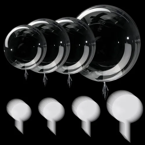 Miniatura 8 de Sumind 40 globos transparentes Bobo para rellenar burbujas, Burbuja transparente para San Valentín, Navidad, boda, fiesta de cumpleaños