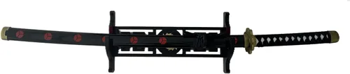 Miniatura 4 de Katana - Soporte de pared para espada de terciopelo de 1 nivel, patrones de peces dorados, soporte acolchado de espada samurái, soporte de espada