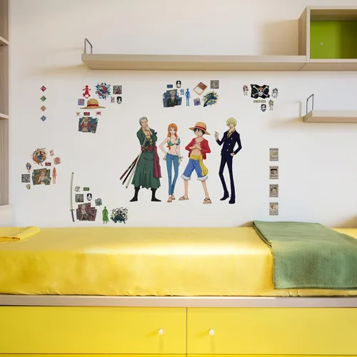 Miniatura 3 de RoomMates RMK5438SCS One Piece Tripulación del Sombrero de Paja Calcomanía de Pared Despegar y Pegar, Marrón