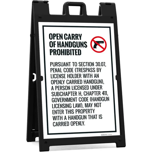 Miniatura 7 de Open Carry Of Handguns Prohibited Texas Penal Code Section 3007 Kit de letreros para acera, 18 x 24 pulgadas, paneles de repuesto (paquete de 2)