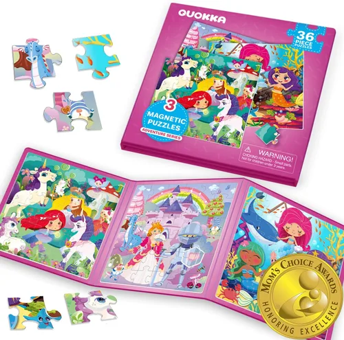 QUOKKA - Rompecabezas magnéticos para niños de 4 a 6 años - 36 piezas de sudoku, rompecabezas para niños de 2 a 4 años - Juegos de viaje para niños