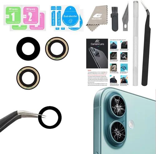 Miniatura 15 de Reemplazo de lente de vidrio de cámara para iPhone 11, GVKVGIH reemplazo de lente de vidrio de cámara trasera con adhesivo preinstalado, kit
