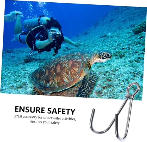 Miniatura 4 de BESPORTBLE 2 unids 316 accesorios a prueba de suministro de buceo de metal resistente doble seguridad equipo de buceo resistente al buceo Corriente