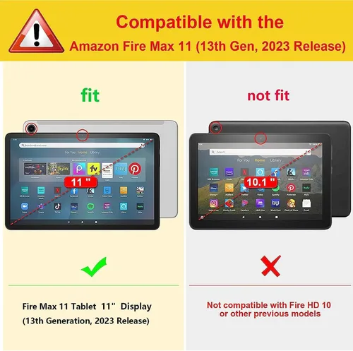 Miniatura 2 de Funda para tableta Amazon Fire Max 11 (11 pulgadas, 13ª generación, versión 2023) con ranura para tarjetas y apagado y encendido automático, funda