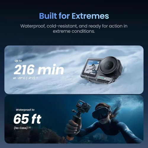 Miniatura 2 de Pro Dual Battery Bundle - 1/1.3" Sensor, 65ft Waterproof, 216-Min Battery, 4K/120fps Night Video, Smart Tracking, 32x Slow Motion for Outdoor Sports