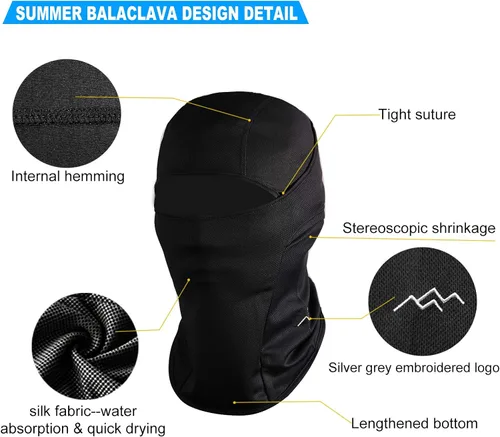 Miniatura 3 de TRAILSIDE SUPPLY CO Pasamontañas cortavientos máscara de esquí para hombres mujeres capucha para el sol táctica ligera motocicleta ciclismo carrera