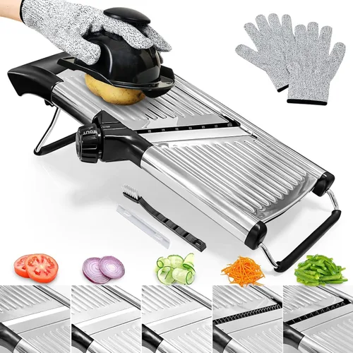 Cortador de mandolina, cortador de alimentos de mandolina para cocina, mandolina, picador de verduras, cortador de verduras, cortador ajustable de