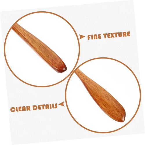 Miniatura 8 de Housoutil Juego de 4 cuchillos de mantequilla de madera, esparcidor de cuchillos de mantequilla de madera, esparcidores de mantequilla, cuchillo