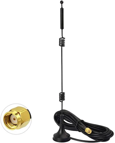 Bingfu Antena WiFi de banda dual 2.4GHz 5GHz 5.8GHz 9dBi con base magnética RP-SMA macho para enrutador WiFi, tarjeta de red inalámbrica, adaptador
