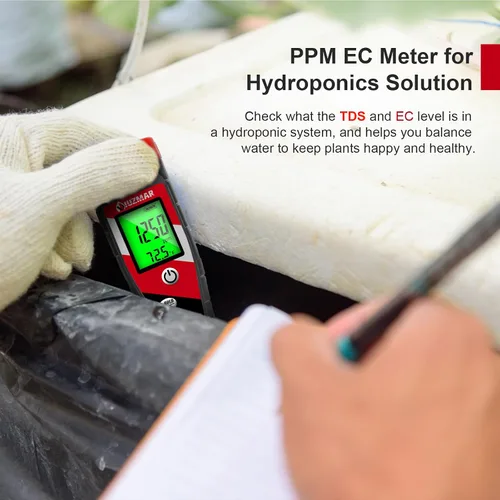 Miniatura 5 de UIUZMAR Medidor digital de pH Medidor de pH TDS EC para solución hidropónica Medidor de pH y EC con pantalla LCD Probador de agua TDS Medidor de pH