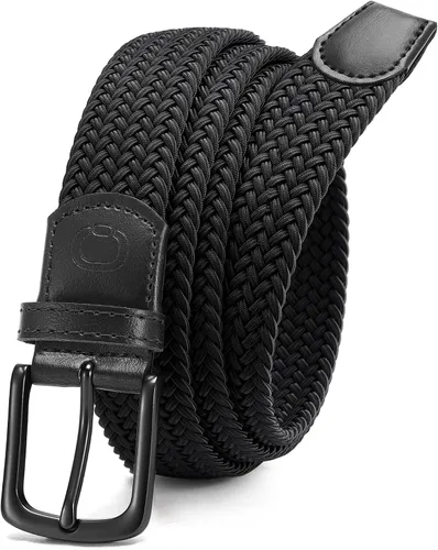 Miniatura 24 de CHAOREN Cinturón para hombre, cinturón de golf trenzado elástico para hombres de 1 3/8 pulgadas, regalo para pantalones de golf, pantalones cortos