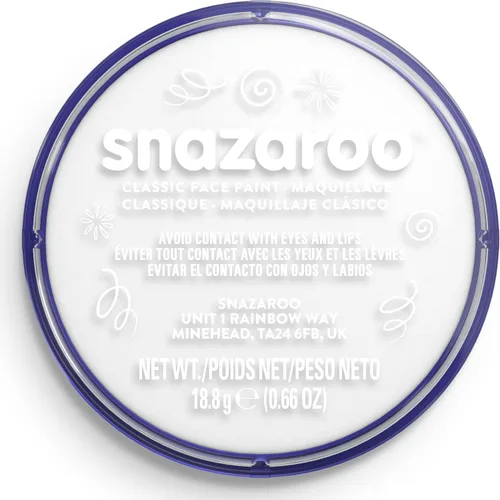 Miniatura 9 de Snazaroo - Pintura clásica para rostro y cuerpo, frasco de 0.66 oz (18.8 g), blanco