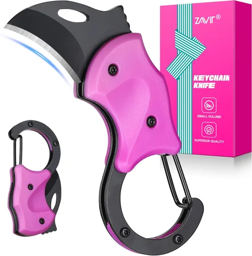 Miniatura 12 de ZAVIT Regalos para hombres, hermano, cuchillo de bolsillo pequeño para hombres, rellenos de calcetines de Navidad, llavero, cortador de caja