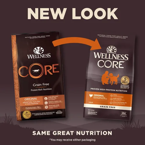 Miniatura 3 de Comida seca para perro sin granos Wellness Core Natural , Marrón/Naranja