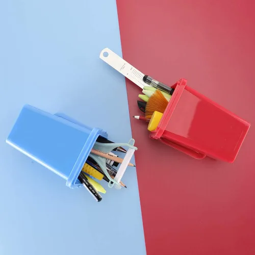 Miniatura 4 de Soporte para bolígrafos y lápices 2020, vaso de plástico para bolígrafos, mini bote de basura de escritorio, organizador de bolígrafos