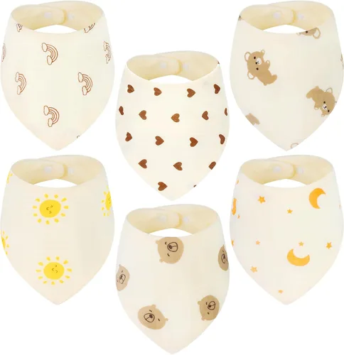 Accmor Muslin Baby Bibs, Soft Baby Bandana Drool Bibs for Baby Girls Boys, Bib for Drooling Teething