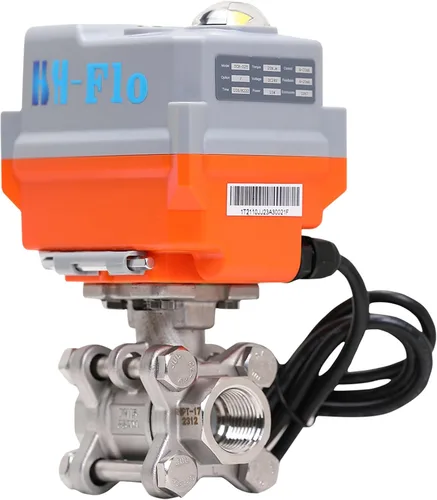 Miniatura 3 de 2 vías 1/2 "DN15 24VAC/DC 4-20mA/0-20mA Actuador proporcional de acero inoxidable Control de modulación integral Válvula de bola motorizada
