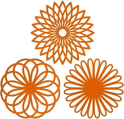 ME.FAN Salvamanteles de silicona – Almohadillas calientes de cocina para ollas y platos – Salvamanteles aislados para tetera – Flexible, duradero y