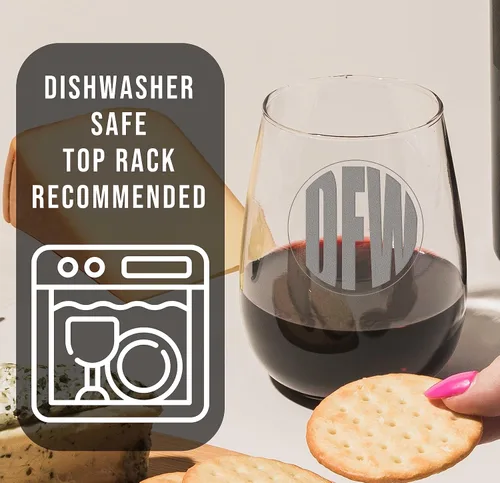 Miniatura 3 de Copa de vino personalizada sin tallo, grabada para el Día de la Madre, monograma circular, copa de vino personalizada para mamá, copas de vino