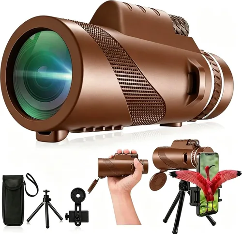 Miniatura 8 de Monocular-Telescopio 80x100 Monoculares de alta potencia de alta definición para adultos de alta potencia con adaptador de teléfono inteligente