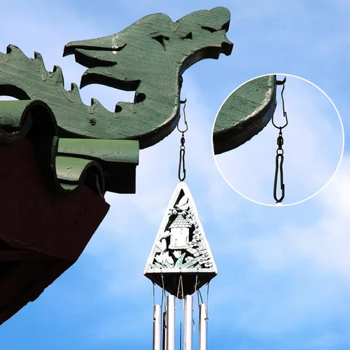 Miniatura 5 de Jetec 30 ganchos giratorios giratorios de viento de 360 grados, doble hilado, suministros de campanilla, ganchos giratorios para colgar con caja