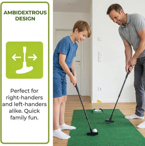 Miniatura 5 de WIGERLON Putter ajustable para niños y adultos, hombres y mujeres, mini palos de golf para niños 3-5, 5-7, 8-12, juego de mini golf con 4 pelotas