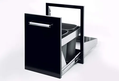 Miniatura 4 de Cajón de basura empotrado para exteriores de la cocina de la marca Bonfire, 16,5 x 22 x 22 pulgadas de largo para la isla de la barbacoa