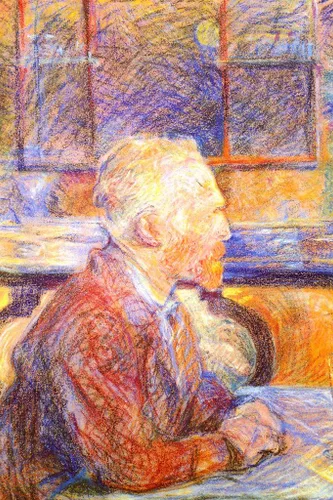 Miniatura 2 de Laminated Henri de Toulouse Lautrec Vincent Van Gogh Wall Art Impressionist Portrait Painting Style Fine Art Home Decor Realism Romantic Artwork
