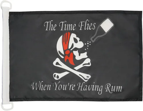 Miniatura 112 de Bandera náutica del Capitán Morgan Pirata 18'' x 12'' – Calavera Piratas banderas 11.8 x 17.7 in – Banner 12x18 in para barco – AZ FLAG