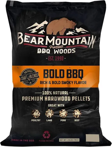 Miniatura 15 de Bear Mountain BBQ Premium Wood Butcher's Blend - Gránulos para ahumar, mezcla de pellets de madera dura totalmente natural para asar al aire libre