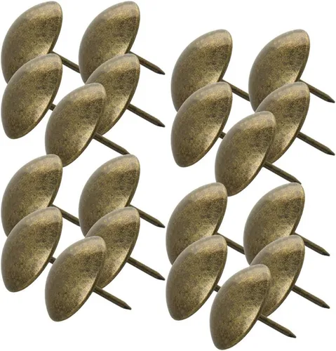 Miniatura 13 de MroMax 120 tachuelas de clavos para tapicería de 0.47 pulgadas de diámetro, hierro de estilo vintage, de metal, redondos, de 0.67 pulgadas de altura