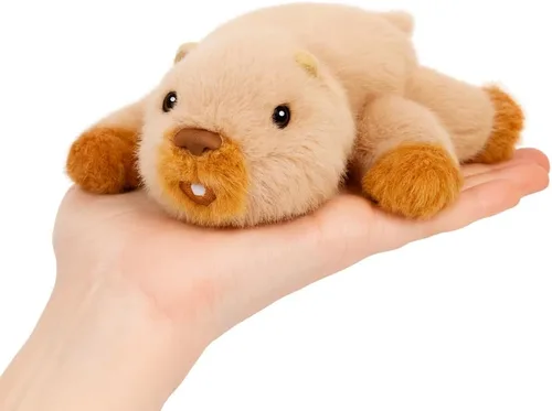Miniatura 6 de Adorable animal de peluche de castor suave, lindo regalo de cumpleaños para niños y niñas pequeños