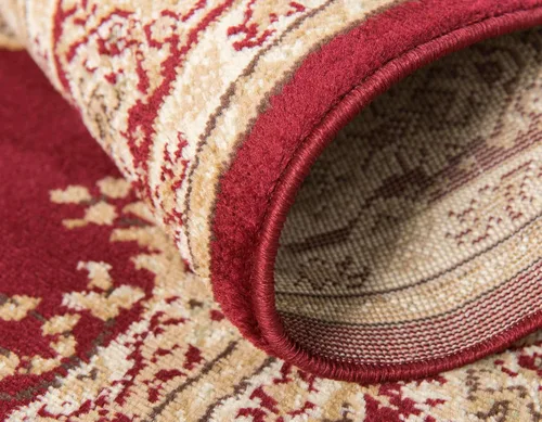 Miniatura 7 de Unique Loom - Alfombra clásica tradicional, colección Versalles, Polipropileno, Rojo/Borgoña