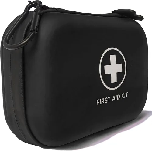 Kit de primeros auxilios de 196 piezas de carcasa dura impermeable portátil kit médico para el hogar, camping, coches, senderismo, viajes, al aire