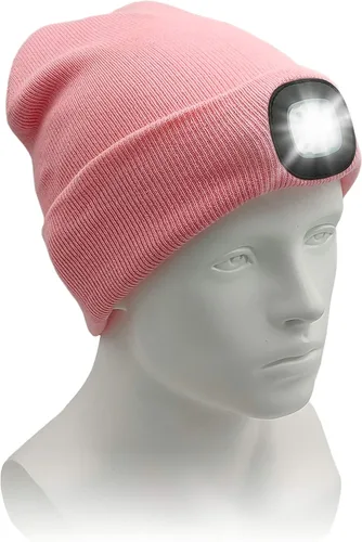Miniatura 26 de CENSGO Gorro unisex con luz LED recargable por USB, regalos para papá, padre, hombres, marido, cálido gorro de punto