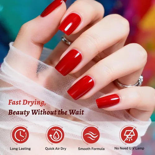 Miniatura 3 de OpenLive 18ml Esmalte de uñas rojo de gran volumen de secado rápido, esmalte de uñas de secado rápido y de larga duración para arte de uñas DIY