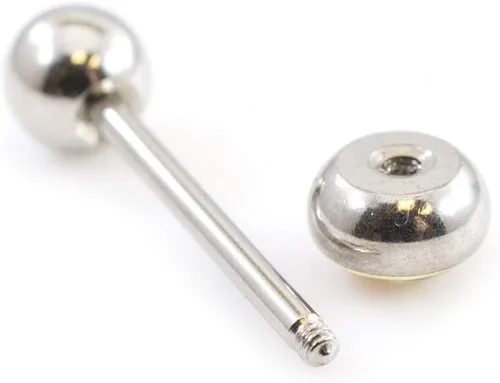 Miniatura 3 de BodyJewelryOnline - Piercing para lengua, 0.49oz, diseño de hoja de maceta