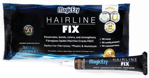 MagicEzy Hairline Fix - (Burgundy) - Kit de Reparación de Gelcoat - Repara Grietas y Rasguños como un Profesional - Kit de Reparación de Fibra de