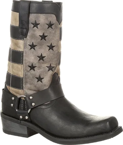 Miniatura 5 de Durango Bota con arnés de bandera negra desteñida, Negro